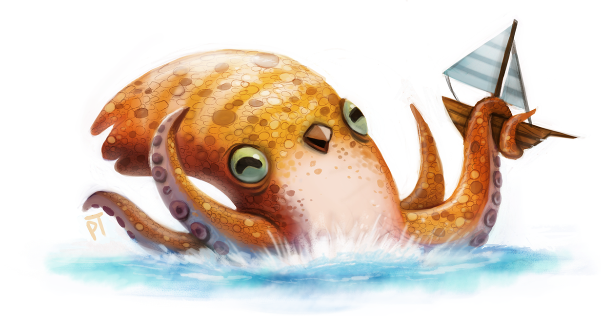 Day 588. Sketch Dailies Challenge Kraken by CryptidCreations on