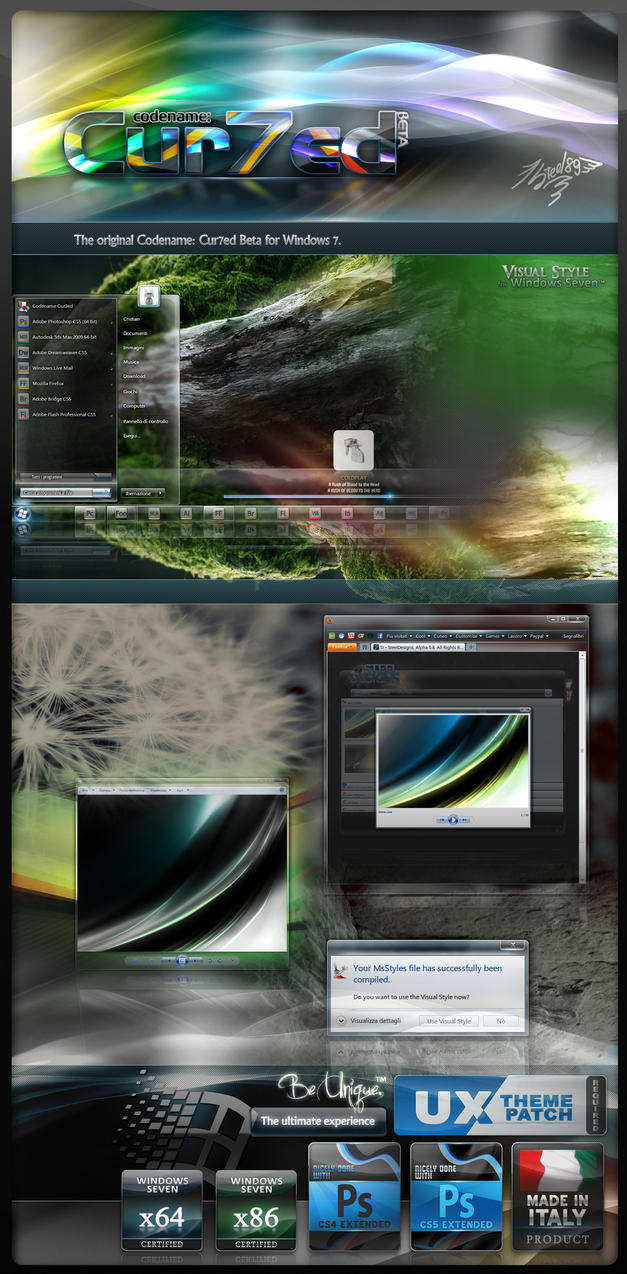 Cur7ed beta theme for windows 7