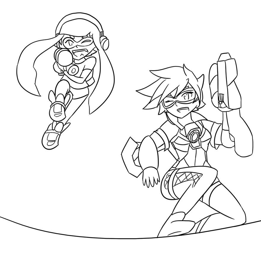 callie and marie splatoon coloring pages - photo #12