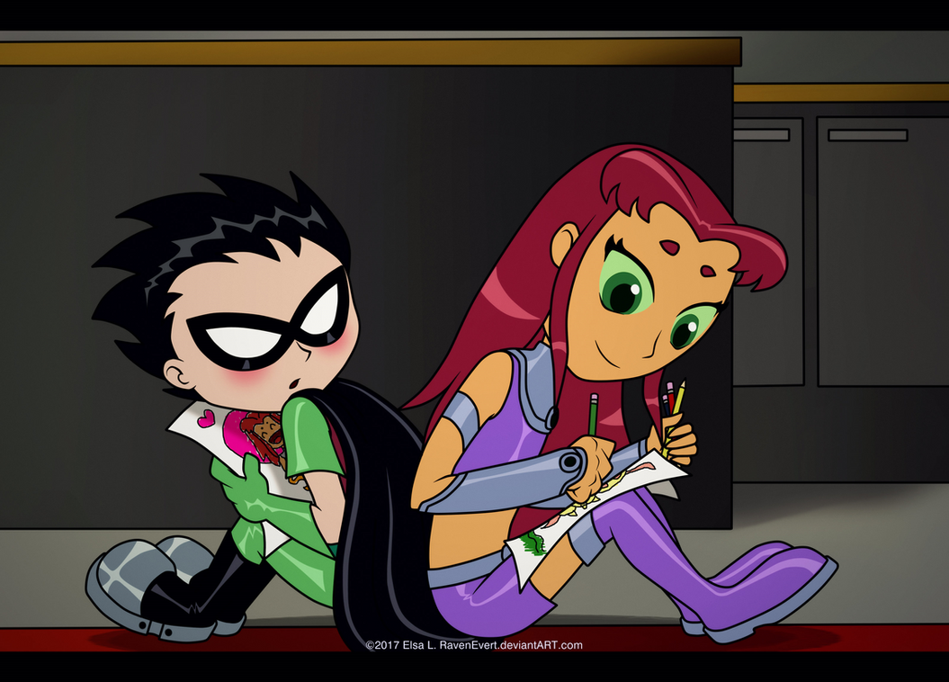 Starfire and Robin by Dahdtoud by teentitans on DeviantArt