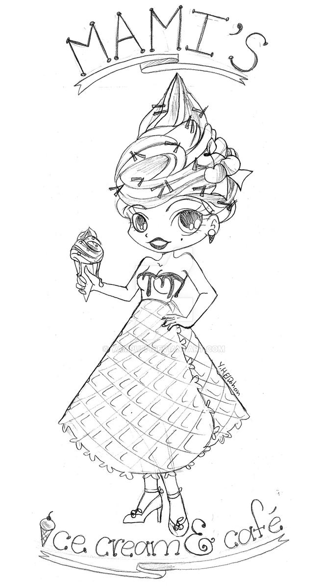 ice cream parlor coloring pages - photo #49