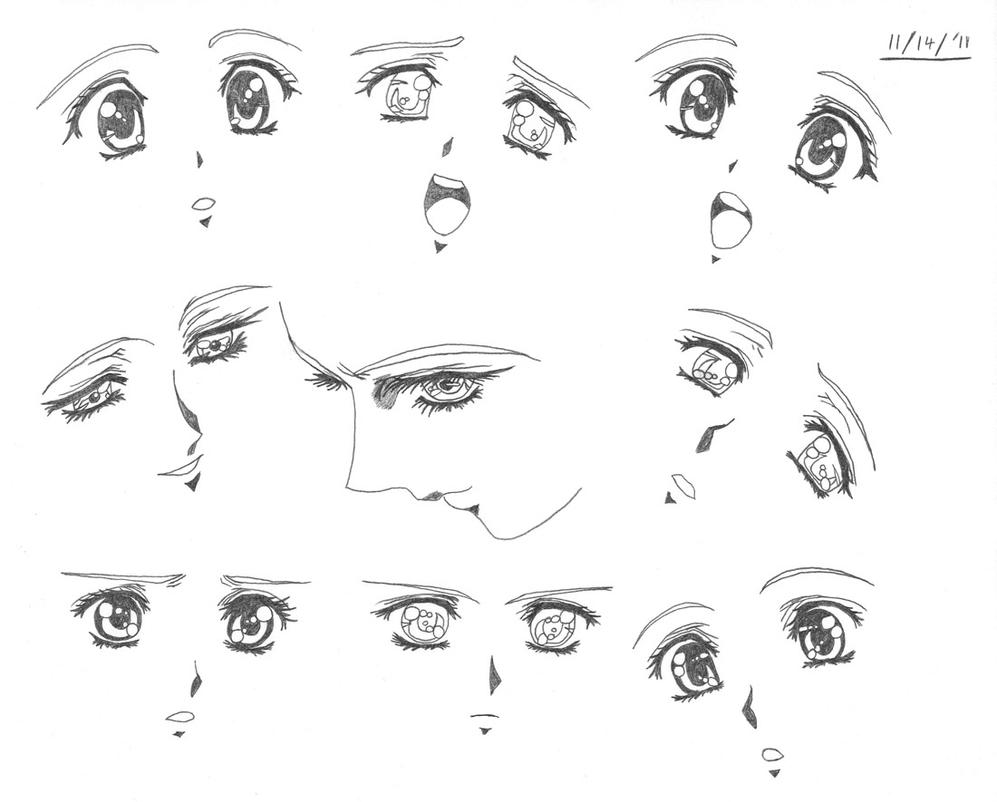Girl Anime Eyes Drawing gambar ke 10