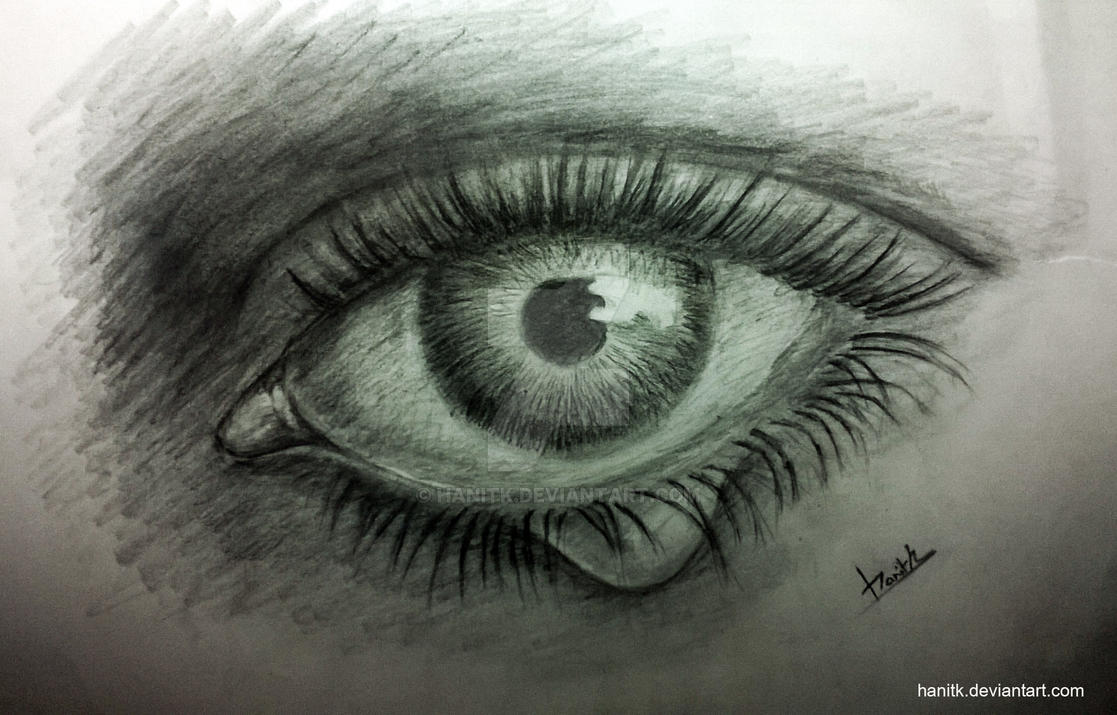 Realistic Eye with Teardrop by hanitk on DeviantArt
